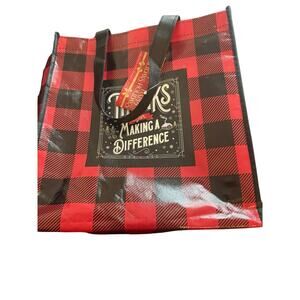 New Red Black Thanks For Making A Difference Shopping Christmas Holiday Tote Bag